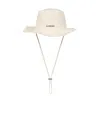 Jacquemus Womens Le Bob Artichaut Cotton-twill Hat Off-white In White