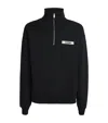 Jacquemus Grog Grain Zip-neck Sweatshirt In Black