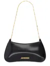 Jacquemus Ex 24hbaw00404ac18a01 Le Petit Bisou Chaine Shoulder Bags Black In Black