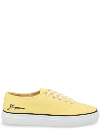 Jacquemus Cotton Mini Sneaker For Women In Yellow