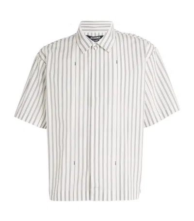 Jacquemus Cotton Pinstripe Shirt In Multi