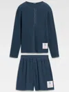Jacquemus Cotton Playsuit In Blue