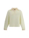 Jacquemus Cotton Polo Sweatshirt In Neutral