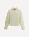 Jacquemus Men Ribbed Sweater With Polo Collar In Neutral