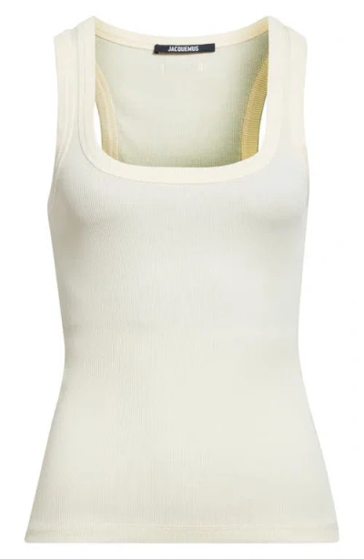 Jacquemus Cotton Rib Tank In White