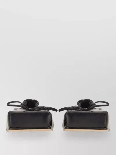 Jacquemus Cotton Sandals In Black