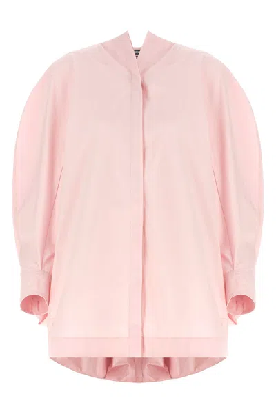 Jacquemus Cotton Shirt With Sculptural Sleeves In Pink