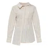 Jacquemus Pablo Striped Asymmetric Spread Collar Shirt