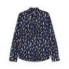 Jacquemus 'la Chemise Jean' Blue Shirt With Spread Collar And All-over Logo Motif