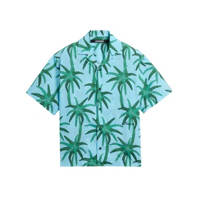 Jacquemus Floral-print Shirt In Blue