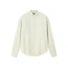 Jacquemus Simon Green Shirt With Logo Lettering On The Front In Cotton Man In Green