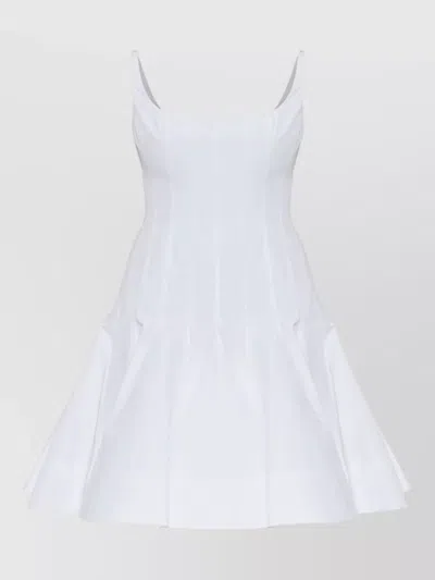 Jacquemus Cotton Sleeveless Corset Mini Dress In White