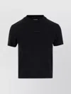 Jacquemus The Crewneck T-shirt With Gros Grain Logo Detail In Black