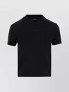 Jacquemus Black Fitted T-shirt With Logo Patch In Stretch Cotton Woman