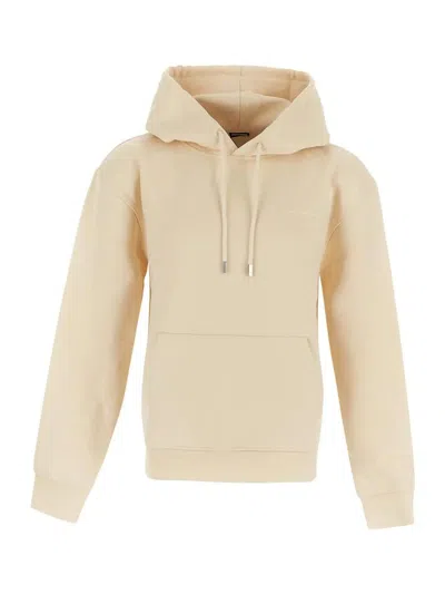 Jacquemus Cotton Sweatshirt In Beige