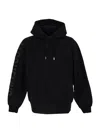 Jacquemus Hooded Typo Sweatshirt With Logoed Sleeve In Black
