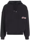 Jacquemus Cotton Sweatshirt With Embroidered Varsity Patch In Black