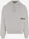 Jacquemus Hooded Sweater With Drawstring And Ribbed Finish In Gray