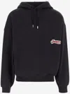 Jacquemus Cotton Sweatshirt With Embroidered Varsity Patch In Black