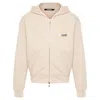 Jacquemus Grosgrain-trimmed Zippered Hoodie With Logo Detail