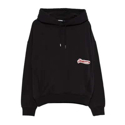 Jacquemus Cotton Sweatshirts In Black