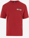 Jacquemus Round Neck Short Sleeve T-shirt In Red