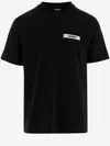 Jacquemus Le T-shirt Gros Grain Cotton T-shirt In Black