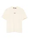 Jacquemus Crew Neck Soft Fabric Short Sleeves In Nude