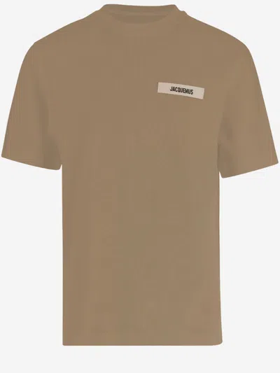 Jacquemus Cotton T-shirt With Logo In Pattern