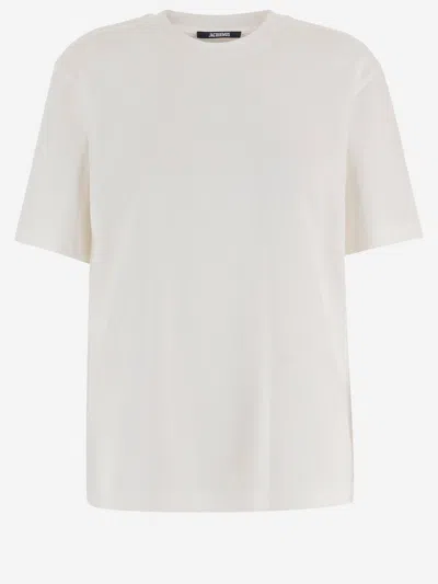 Jacquemus Cotton T-shirt With Logo In White