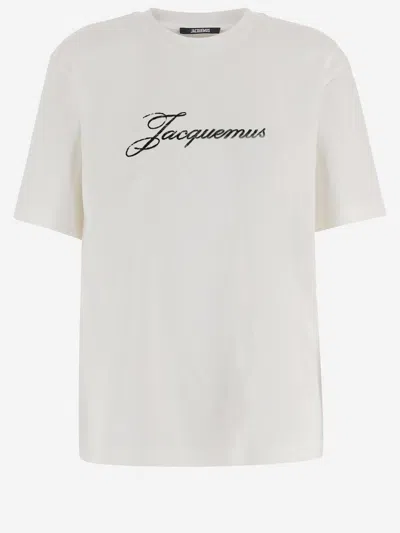 Jacquemus Cotton T Shirt With Logo In Neutral