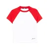 Jacquemus Raglan T-shirt With Red Sleeves And Subtle Logo