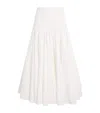 Jacquemus Cotton Triana Midi Skirt In White