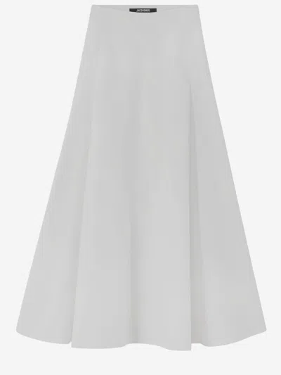 Jacquemus Cotton Triangle Skirt In White