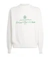 Jacquemus Crewneck Sweatshirt With Front Print And Ribbed Details In White