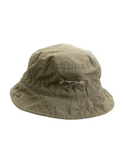 Pre-owned Jacquemus Cotton-blend Bucket Hat In Green