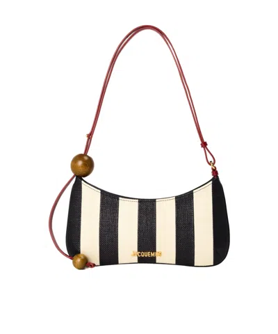 Jacquemus Cowhide Pearl Decor Bag In Multi