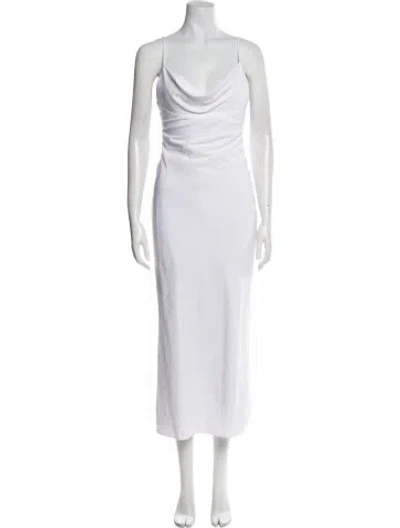 Pre-owned Jacquemus Cowl Neck Long Dress In Neutral
