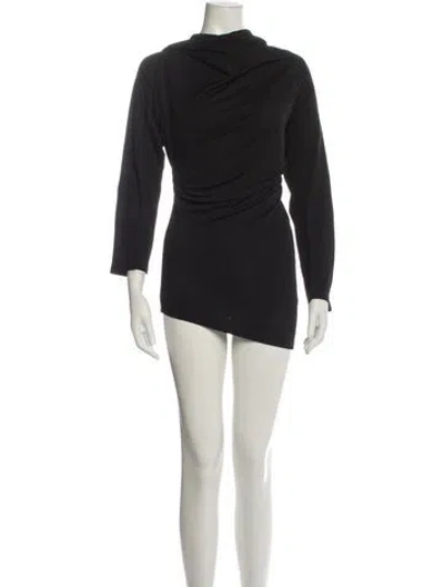 Pre-owned Jacquemus Cowl Neck Mini Dress In Black