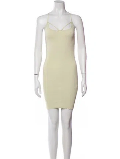 Pre-owned Jacquemus Cowl Neck Mini Dress In Neutral