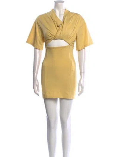 Pre-owned Jacquemus Cowl Neck Mini Dress In Neutral
