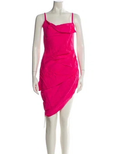 Pre-owned Jacquemus Cowl Neck Mini Dress In Pink