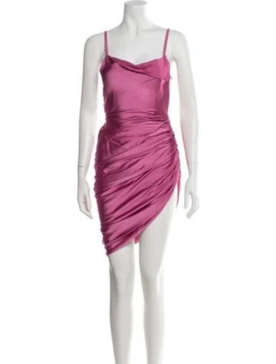 Pre-owned Jacquemus Cowl Neck Mini Dress In Pink