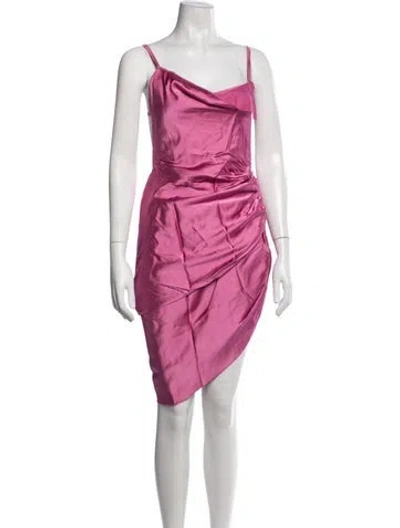 Pre-owned Jacquemus Cowl Neck Mini Dress In Pink
