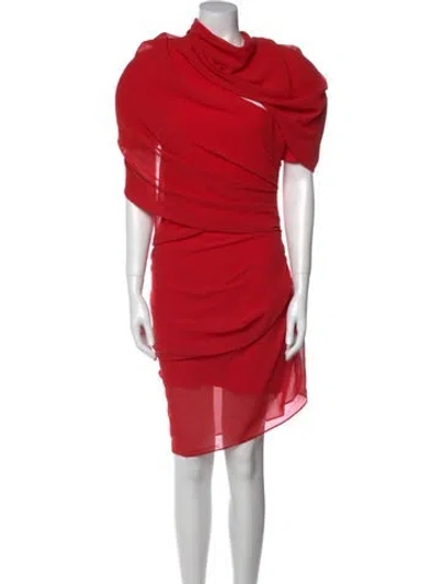 Pre-owned Jacquemus Cowl Neck Mini Dress W/ Tags In Red