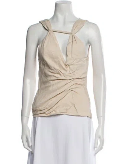Pre-owned Jacquemus Cowl Neck Sleeveless Top In Neutral