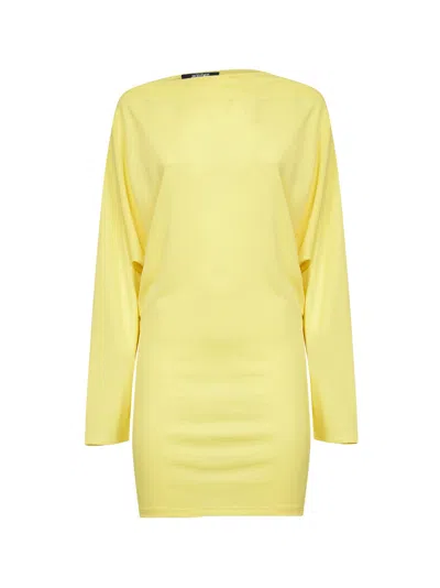 Jacquemus Cowl-back Mini Dress In Yellow