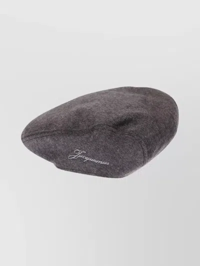 Jacquemus Cozy Wool Beanie For Winter Wear In Gray