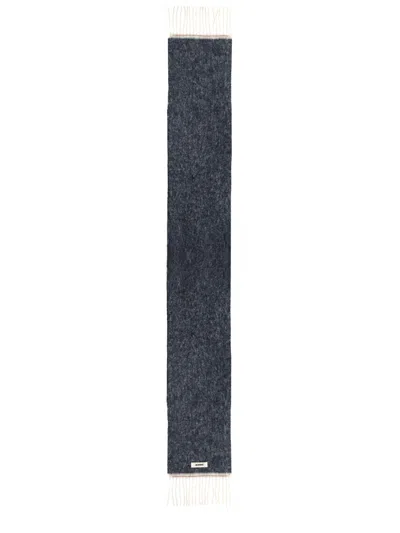 Jacquemus Cozy Wool Blend Scarf In Gray