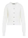 Jacquemus Merino Wool Blend Cardigan With V-neck In White
